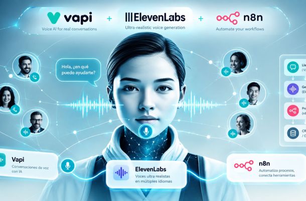 agente de voz IA con Vapi ElevenLabs y n8n