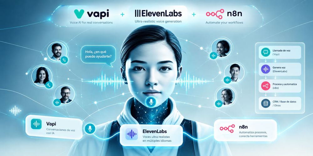 agente de voz IA con Vapi ElevenLabs y n8n